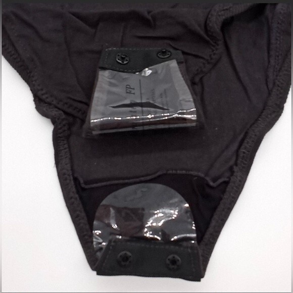 NWT Free People Perfect Pima Bodysuit. Washed Black. Small - Picture 11 of 15